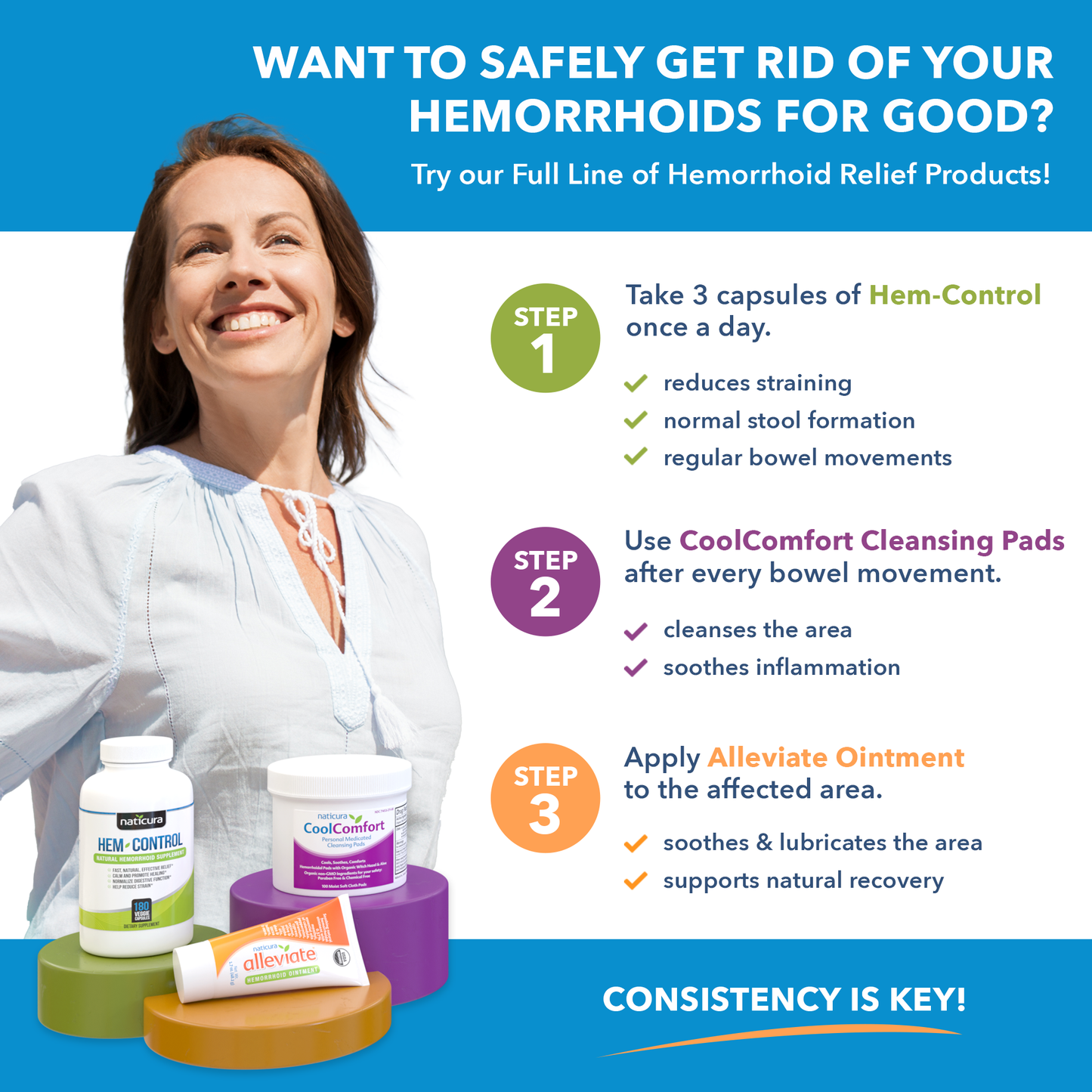 Alleviate Hemorrhoid Treatment - 50mL Natural and Effective for the Temporary Relief of Pain Burning Itching and Discomfort Associated with Hemorrhoids.