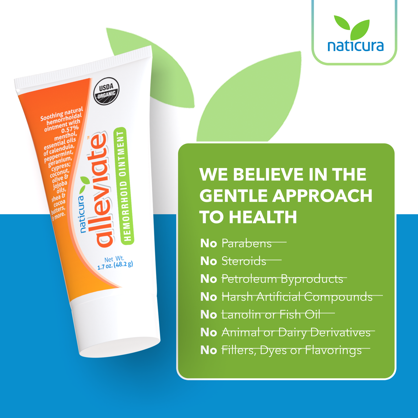 Alleviate Hemorrhoid Treatment - 50mL Natural and Effective for the Temporary Relief of Pain Burning Itching and Discomfort Associated with Hemorrhoids.