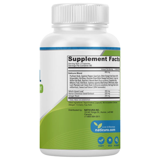 Hem-Control Natural Hemorrhoid Treatment Supplement -Helps To Calm, Repair & Promote Healing of the Inflamed, Damaged Tissue and Swollen Hemorrhoids - 180 Vegan Capsules for Hemroid & Colon Health with Blond Psyllium Husk