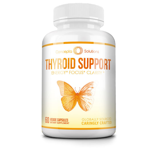 Thyroid Support Complex With Iodine - Improved Metabolism, Focus and Energy, Natural Supplement for Health & Balance Hormone Levels With Magnesium, Selenium, Tyrosine & Ashwagandha - 60 Capsules