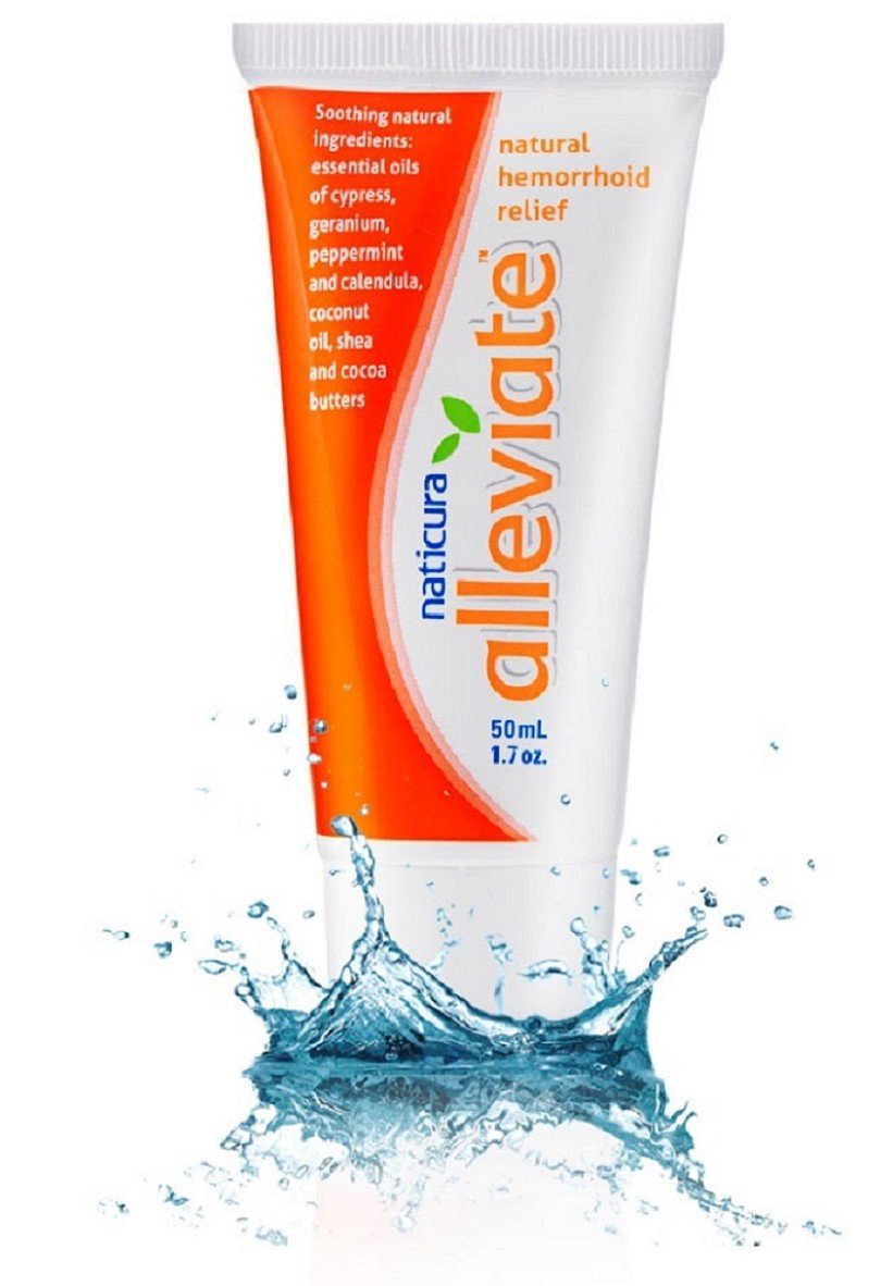 Alleviate Hemorrhoid Treatment - 50mL Natural and Effective for the Temporary Relief of Pain Burning Itching and Discomfort Associated with Hemorrhoids.